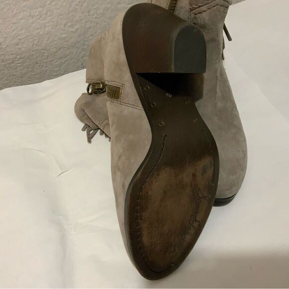 Sam Edelman Louie Fringe Trimmed Ankle Boots Size 7.5 M - Picture 13 of 13